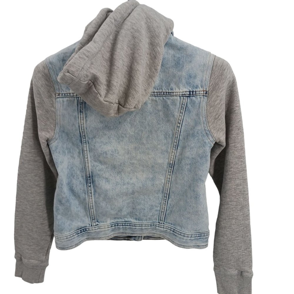 AEROPOSTALE WOMENS XS JEAN HOODIE JACKET - Picture 2 of 15